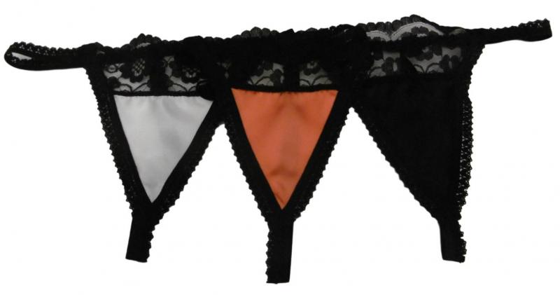 Halloween Special 3 satin & lace G strings Orang...